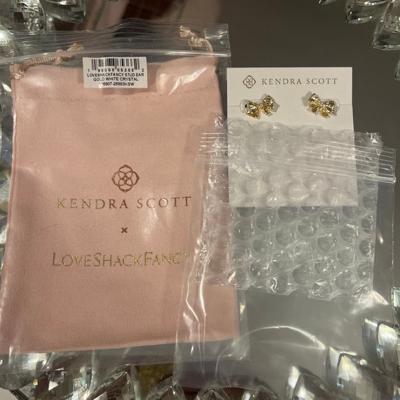 Kendra Scott X LoveShackFancy Gold Bow Earrings - Picture 1 of 6